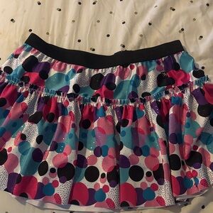 Playful Polka Dot Mini Skirt in Pink and Blue